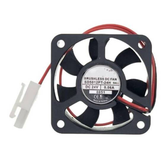 24V DC 5010 Çift Bilyalı Fan-XH2-54-2P 12cm Kablo Boyutu:50x50x10mm - 1