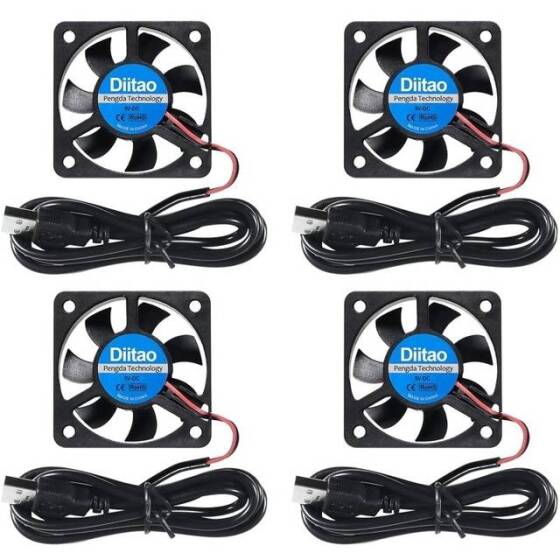 24V DC 5010 Yağ İçeren Fan-XH2-54-2P 12cm Kablo Boyutu:50x50x10mm - 1