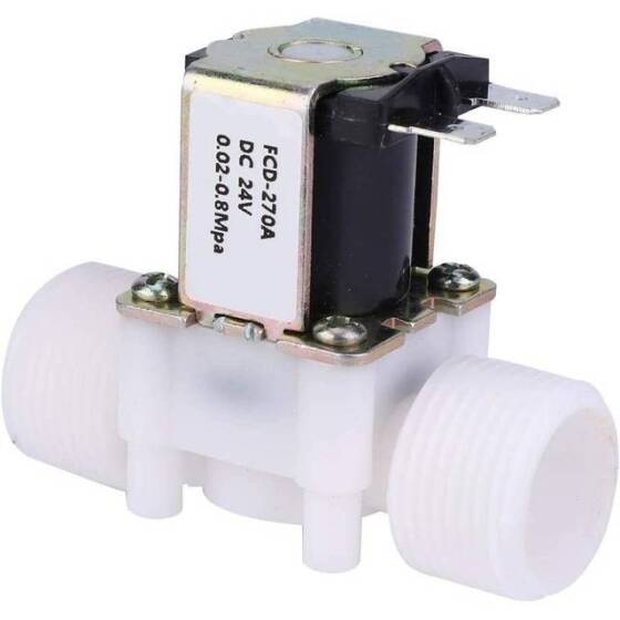 24V DC N/C G3/4 Erkek Konu Plastik Elektrikli Solenoid Valf Su Hava Giriş Akış Anahtarı 0-02-0-8Mpa - 5