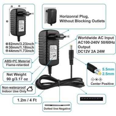 24W 12V 2A Ultra İnce Şerit Güç Kaynağı - 3
