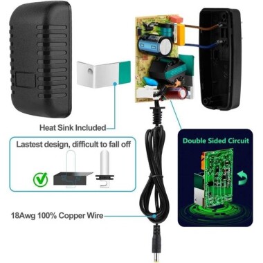 24W 12V 2A Ultra İnce Şerit Güç Kaynağı - 5