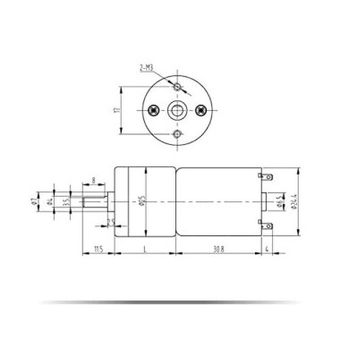 25GA-370.24V 35RPM DC Mikro Dişli Redüktörlü Motor - 2