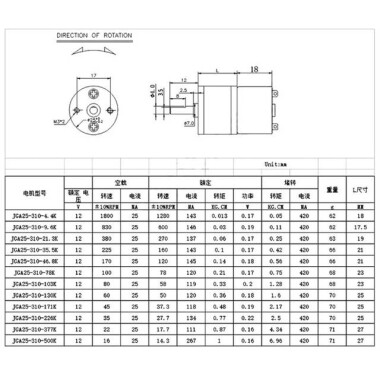 25GA310 DC 12V 100RPM Metal Dişli Mikro Yavaşlatma Motoru - 5