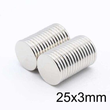 25X3mm Neodyum Güçlü Mıknatıs - Neodim Magnet - Görsu Elektronik