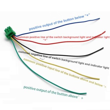 2'li ON-OFF Anahtar Mavi Işıklı 5-Kablolu 12V 3A Power + Driving Lights - 3