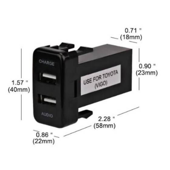 2'li USB Şarj Soket Paneli - Şarj + Ses - 4