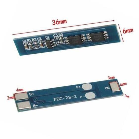 2S LiPo & Lion & 18650 BMS Pil Şarj Devresi - 3