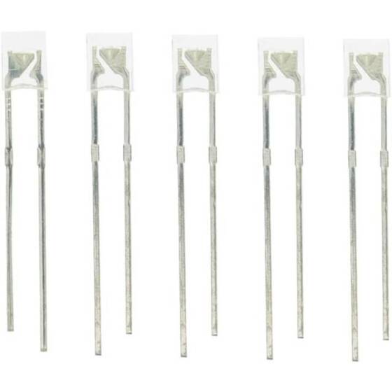 2V 20mA 234 Şeffaf Sarı Dikdörtgen Led 28mm Bacak Uzunluğu - 3