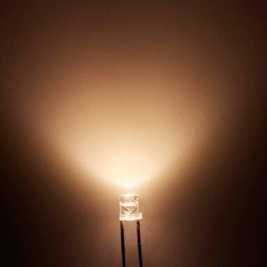 2V 20mA 3mm Şeffaf Kırmızı+Pure Yeşil Çift Renk Led CA 28mm Bacak Uzunluğu - 2