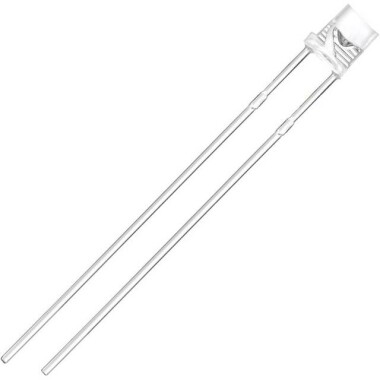 2V 20mA 3mm Şeffaf Sarı Düz Led 28mm Bacak Uzunluğu - 4