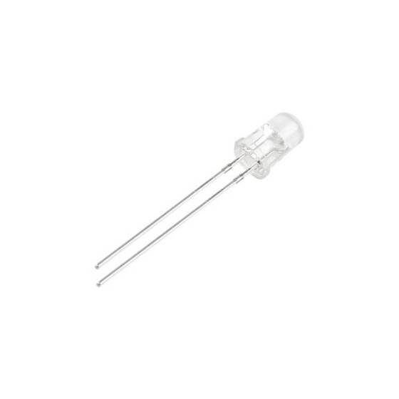 2V 20mA 5mm Şeffaf Kırmızı Led 28mm Bacak Uzunluğu - 5