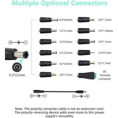3-12V 5A 60W AC/DC Ayarlanabilir Güç Adaptörü-CE ile İpek Baskı-EU Fişli - 3