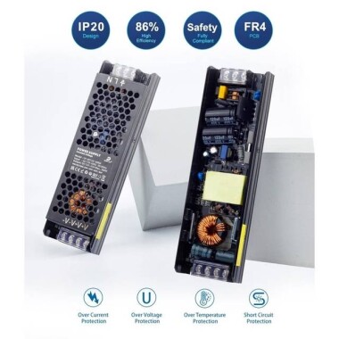 300W 12V 25A Ultra İnce Led Fanlı Özel Güç Kaynağı - 2