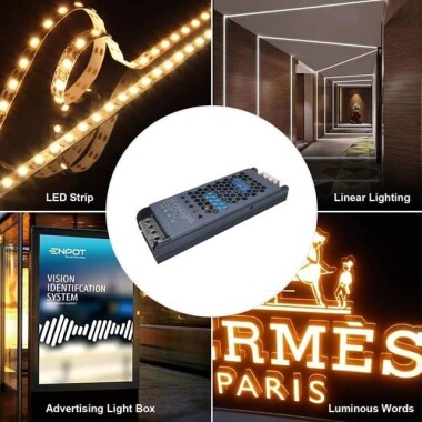 300W 24V 12.5A Ultra İnce Led Fansız Özel Güç Kaynağı - 5