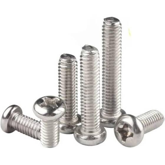 304 Paslanmaz Çelik Çapraz Gömme Yassı Başlı Vida M3 14mm - 1