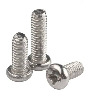 304 Paslanmaz Çelik Çapraz Gömme Yassı Başlı Vida M3 18mm - 5