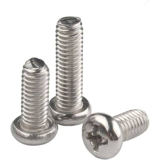 304 Paslanmaz Çelik Çapraz Gömme Yassı Başlı Vida M3 18mm - 5