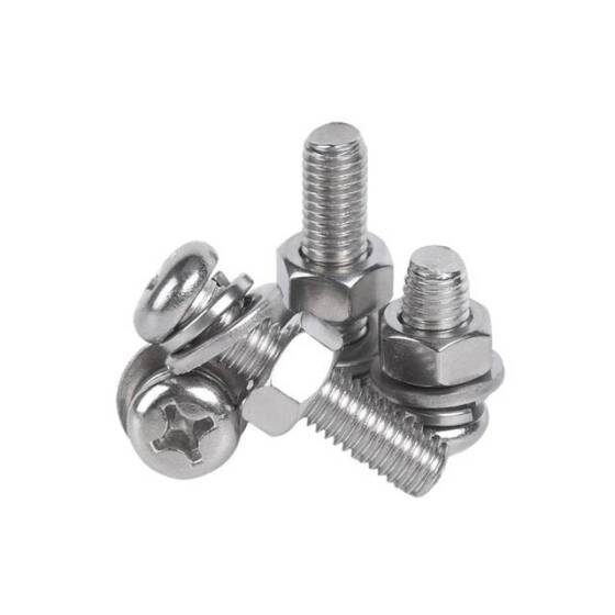 304 Paslanmaz Çelik Çapraz Gömme Yassı Başlı Vida M3 20mm - 1