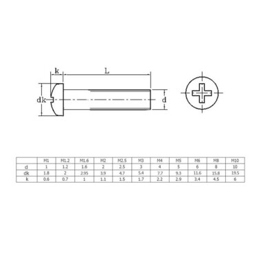 304 Paslanmaz Çelik Çapraz Gömme Yassı Başlı Vida M3 20mm - 3