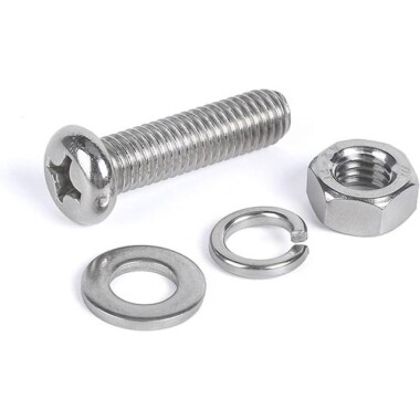 304 Paslanmaz Çelik Çapraz Gömme Yassı Başlı Vida M3 25mm - 2