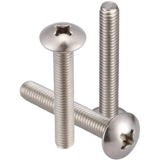 304 Paslanmaz Çelik Çapraz Gömme Yassı Başlı Vida M3 30mm - 4