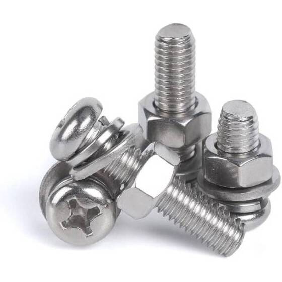304 Paslanmaz Çelik Çapraz Gömme Yassı Başlı Vida M4 16mm - 1