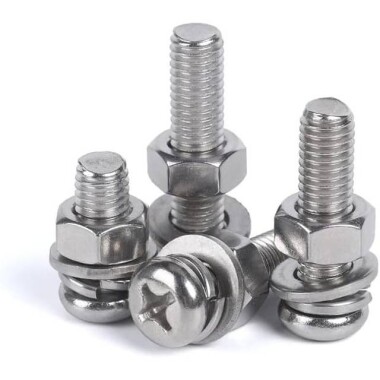 304 Paslanmaz Çelik Çapraz Gömme Yassı Başlı Vida M4 16mm - 4