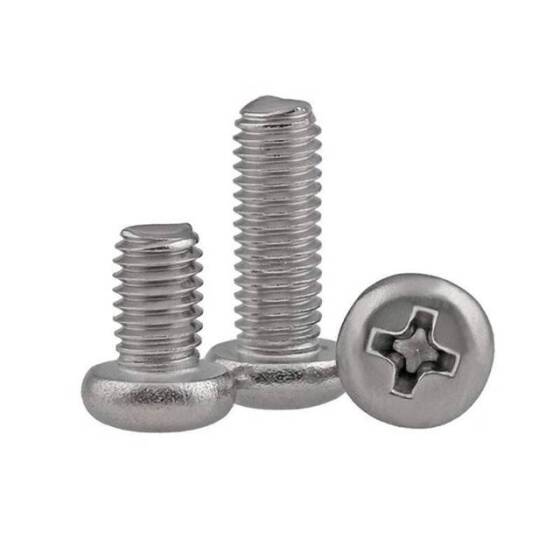 304 Paslanmaz Çelik Çapraz Gömme Yassı Başlı Vida M4 6mm - 1
