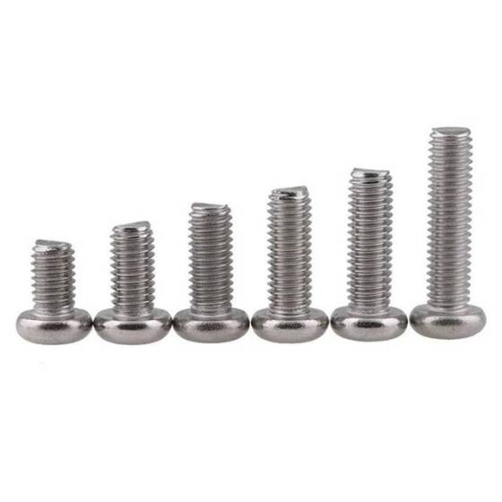 304 Paslanmaz Çelik Çapraz Gömme Yassı Başlı Vida M4 6mm - 3