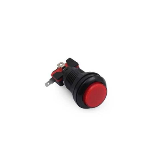 33mm 12V Işıklı Oyun Makinesi Butonu - Kırmızı - 1