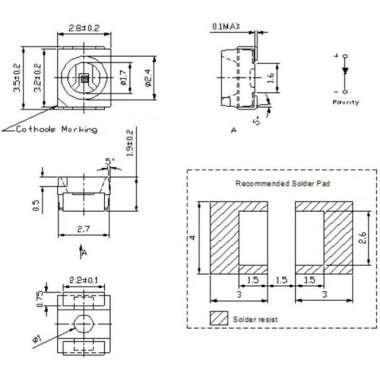 3528 (6028) Turuncu SMD Klavye Ledi - 2