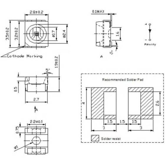 3528 (6028) Turuncu SMD Klavye Ledi - 2