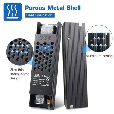 36W 24V 1.5A Ultra İnce Şerit Güç Kaynağı - 3