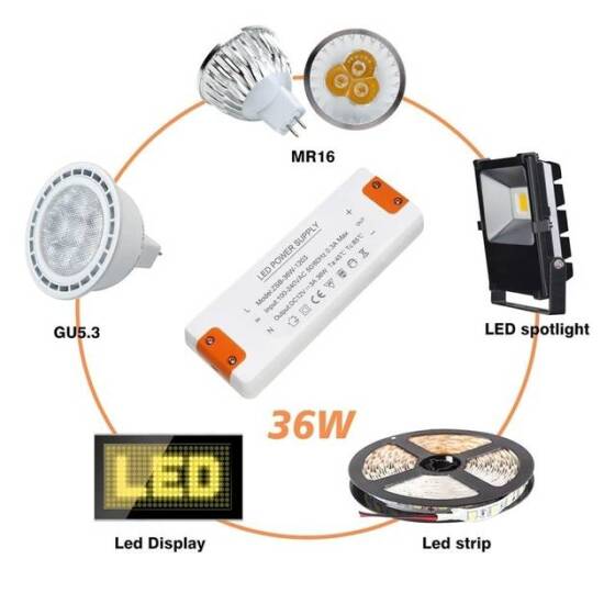 36W 3A 12V Led İçin Özel Sürücülü Güç Kaynağı - 3