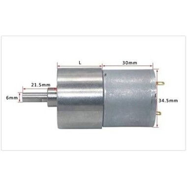 37GB-3530 DC 6V 66RPM Redüktörlü Motor - 4