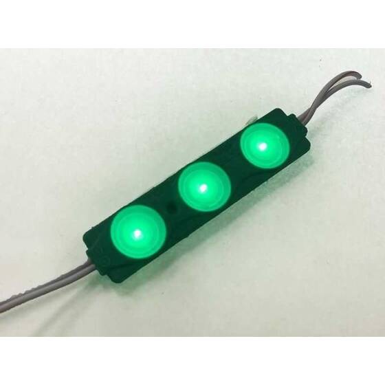 3'lü Mercekli Modül Led - Yeşil 12V 1.2W - 2