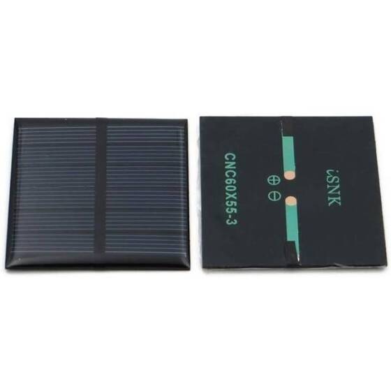 3V 120MA Günel Paneli - Solar Panel - Güneş Pili 15cm Kablolu 55x55mm - 2