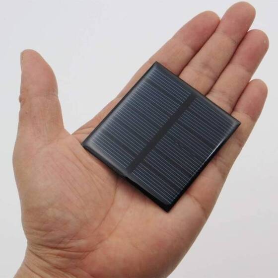 3V 120MA Günel Paneli - Solar Panel - Güneş Pili 15cm Kablolu 55x55mm - 5