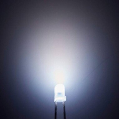3V 20mA 3mm Beyaz Led 18mm Bacak Uzunluğu - 2