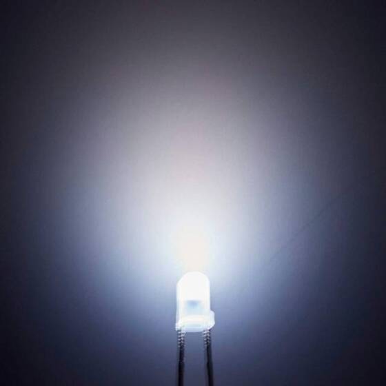 3V 20mA 3mm Beyaz Led 18mm Bacak Uzunluğu - 2