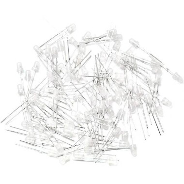 3V 20mA 3mm Beyaz Led 18mm Bacak Uzunluğu - 4