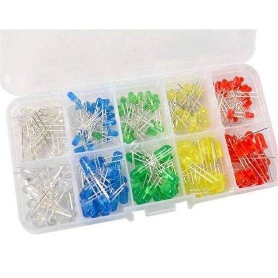 3V 20mA 3mm RGB Led 4 Pin CC 18mm Bacak Uzunluğu - 3