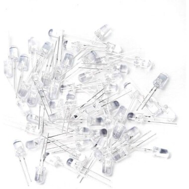 3V 20mA 5mm Şeffaf Mavi Mantar Led 28mm Bacak Uzunluğu - 4