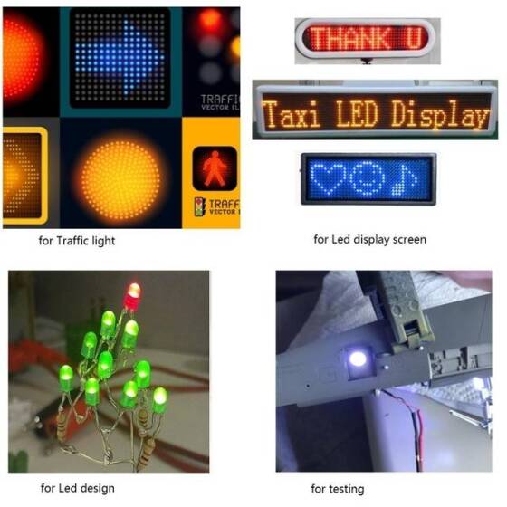 3V 20mA 5mm Şeffaf Yeşil Mantar Led 28mm Bacak Uzunluğu - 5