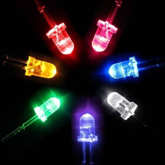 3V 20mA 5mm Yeşil Düz Led 28mm Bacak Uzunluğu - 5