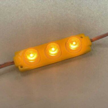 3W Mercekli Modül 3'lü Led - Sarı 12V - 2