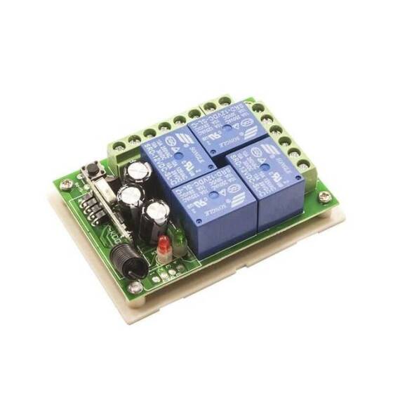 4 Kanal 12V Uzaktan Kumandalı RF Modülü Alıcı Verici - 3