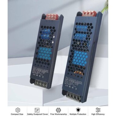 400W 24V 16.6A Ultra İnce Led Fansız Özel Güç Kaynağı - 2