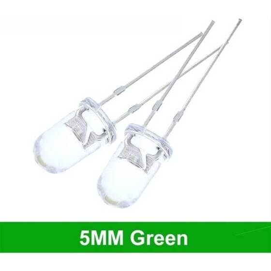 48-72V 5mm Şeffaf Buz Mavisi LED 20cm Kablolu - 4