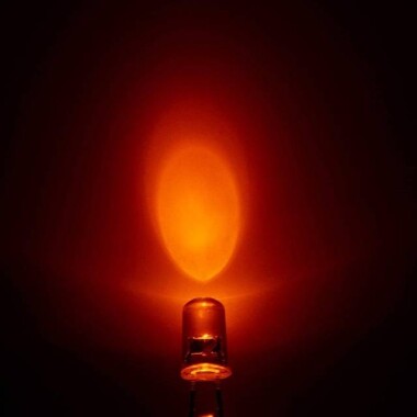 48-72V 5mm Şeffaf Turuncu LED 20cm Kablolu - 3